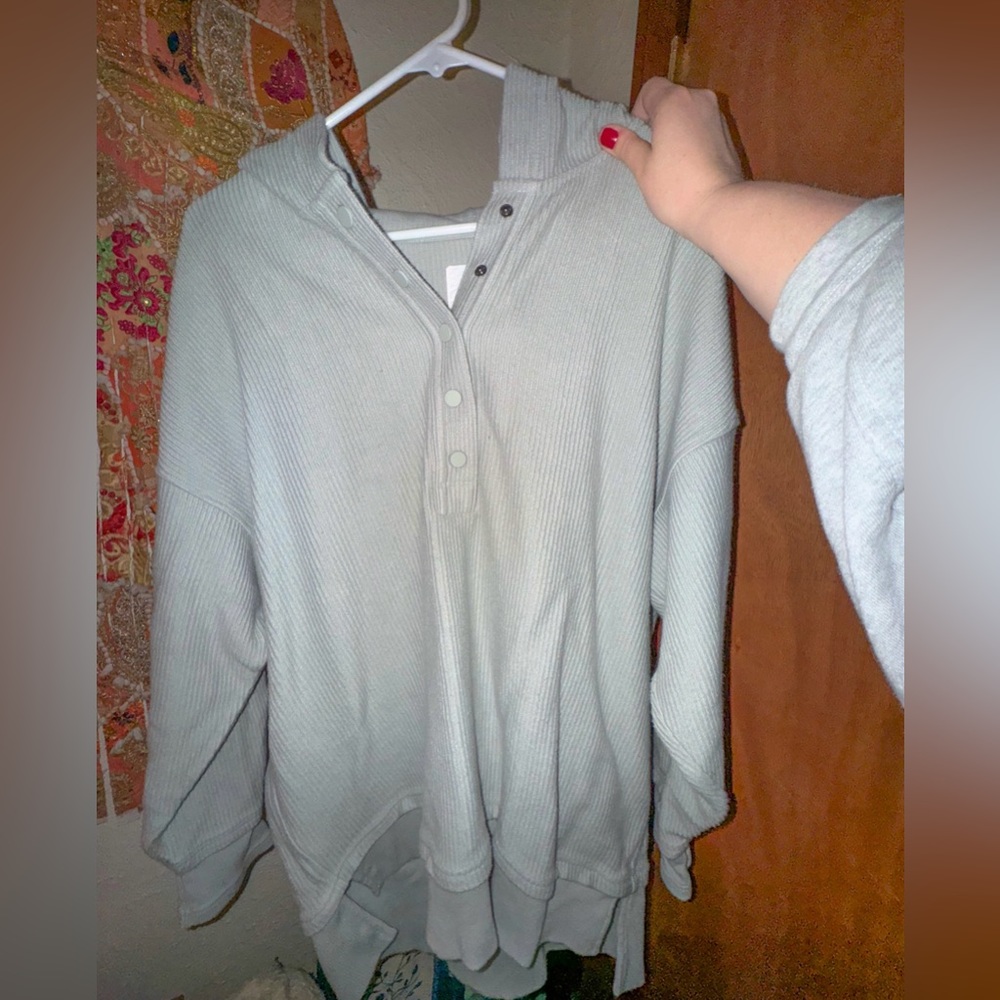 Aerie cozy corded hoodie sweatshirt size medium